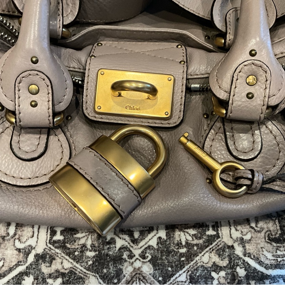 Chloe’ Leather Paddington Handbag w/Crossbody Strap Made in Italy - Picture 11 of 14